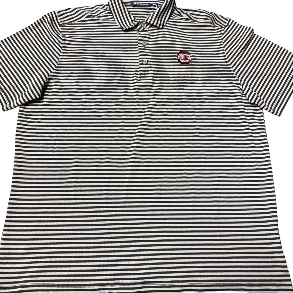 Cutter & Buck Black and Gray Polo with Logo